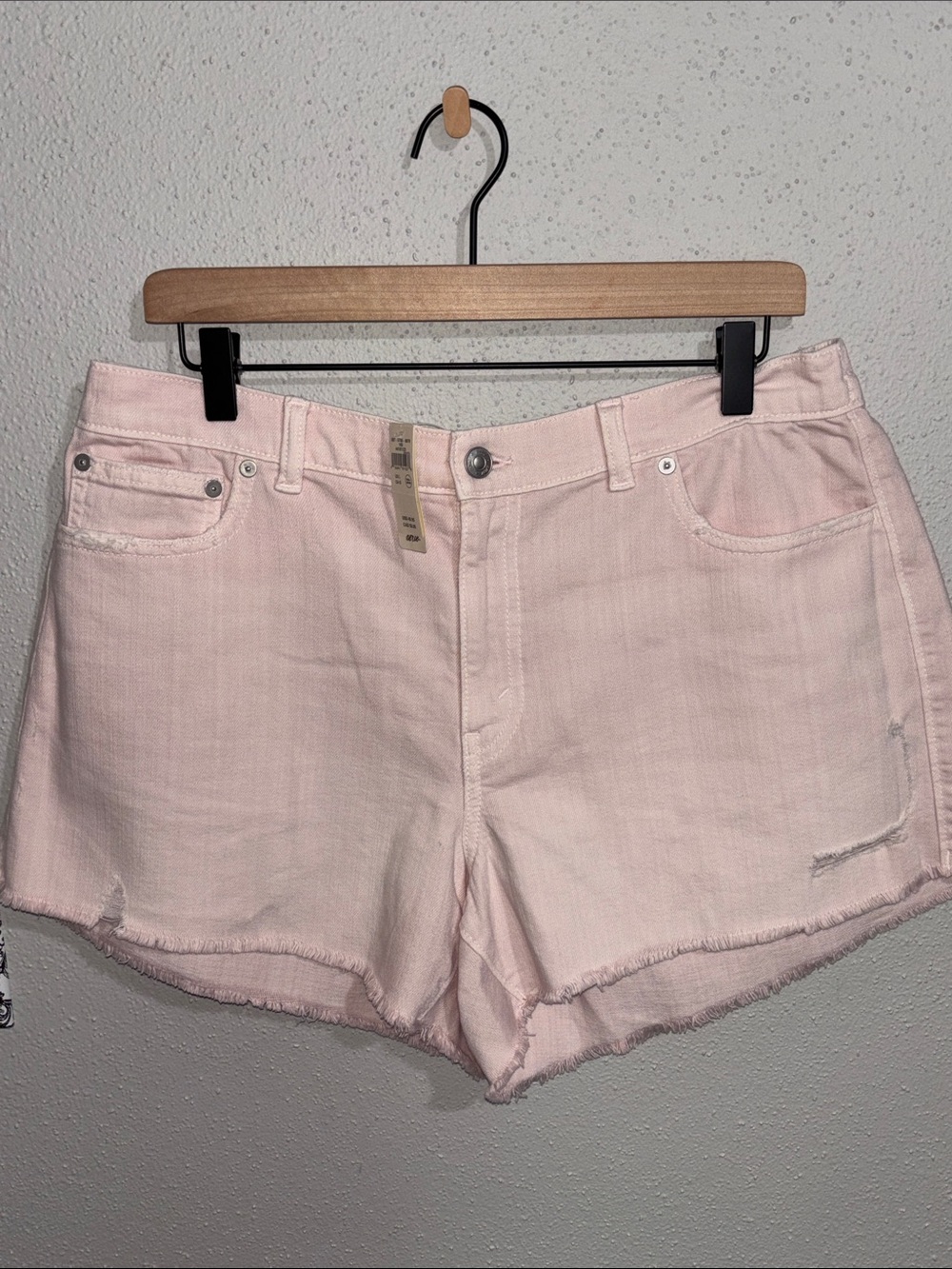 Aerie - NWT- Daydream Denim Shorts in Pink Petal (size Large)